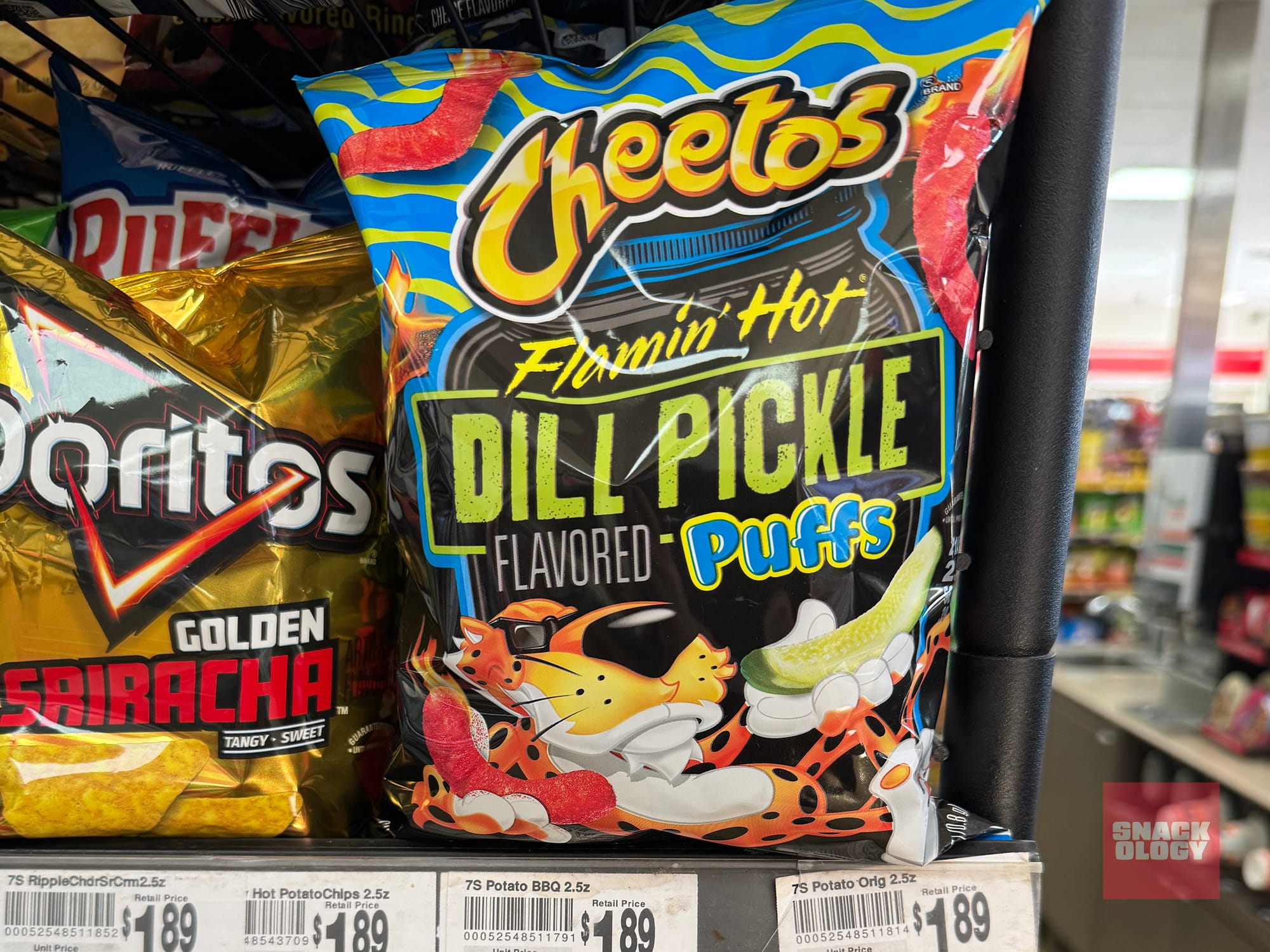 Cheetos Flamin’ Hot Dill Pickle Puffs