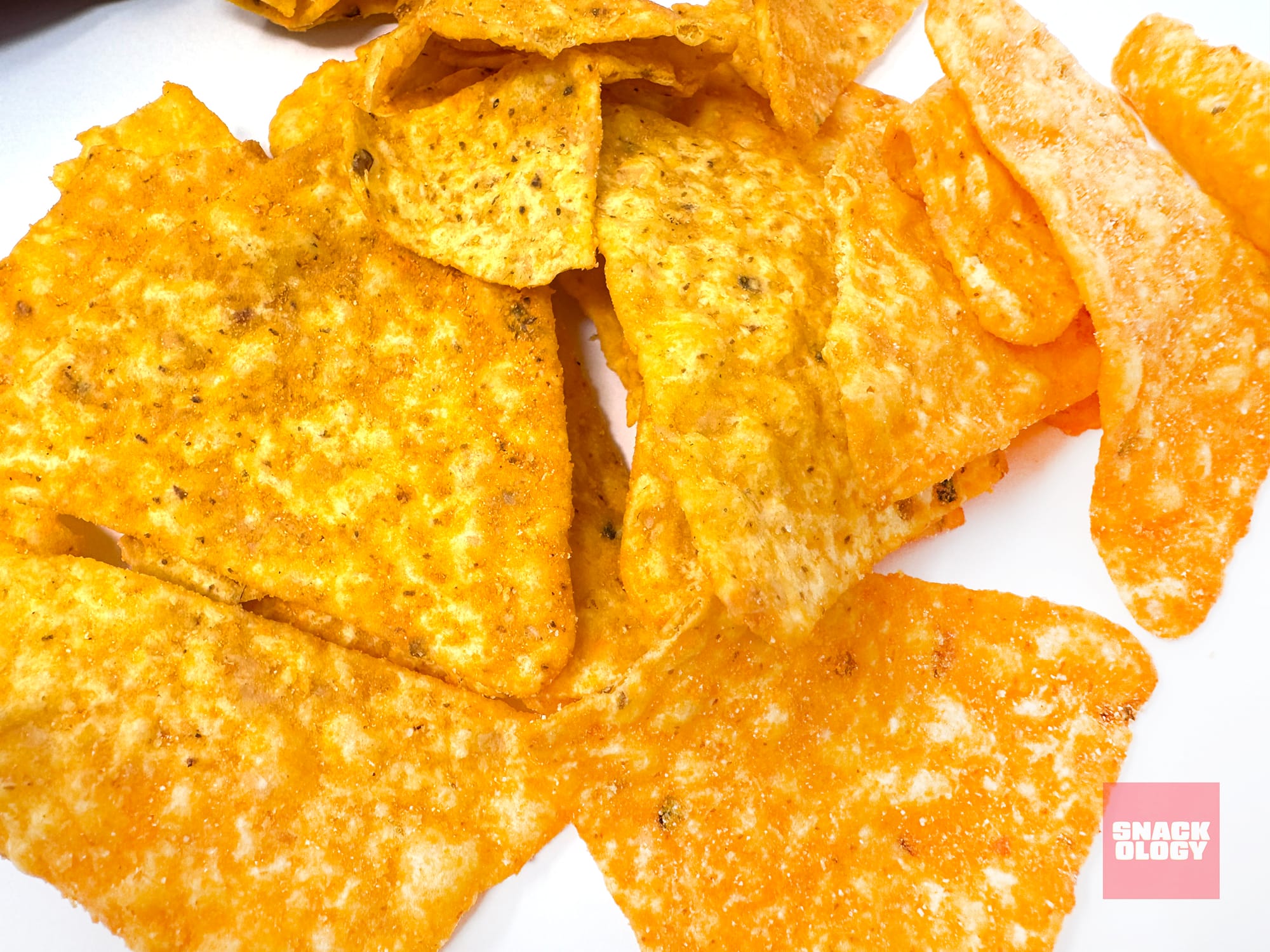 Ruffles Cheddar & Sour Cream on Doritos up close