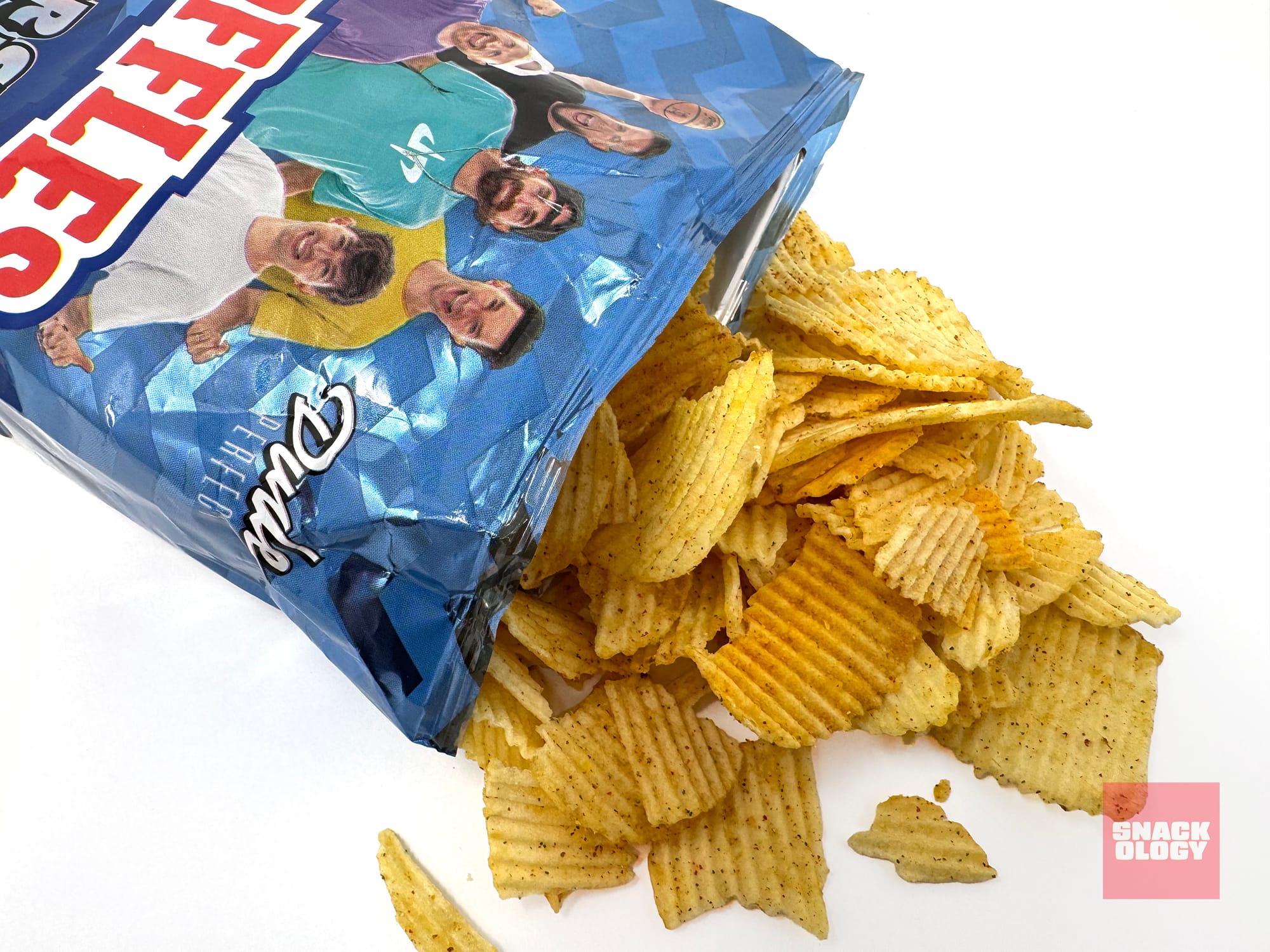 Doritos Cool Ranch on Ruffles poured out