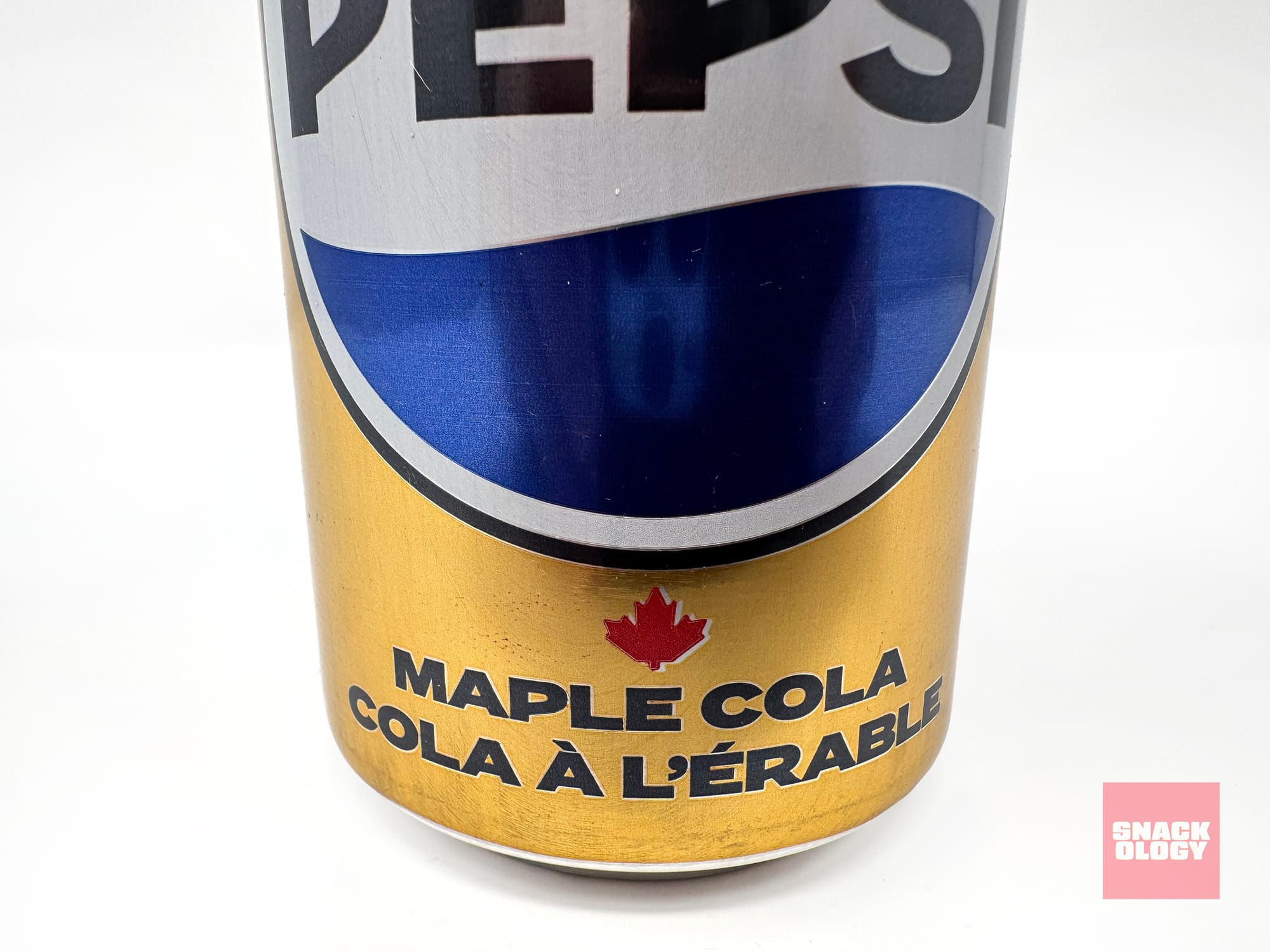 A close up of a can of Pepsi Zero Sugar Maple Cola