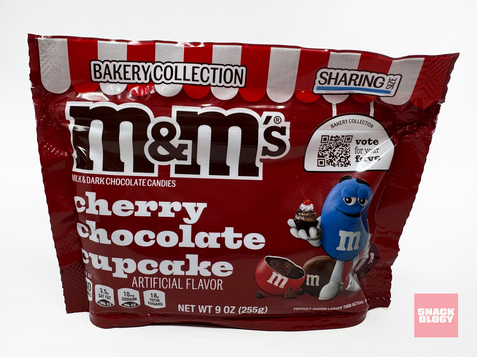 M&M’s Cherry Chocolate Cupcake