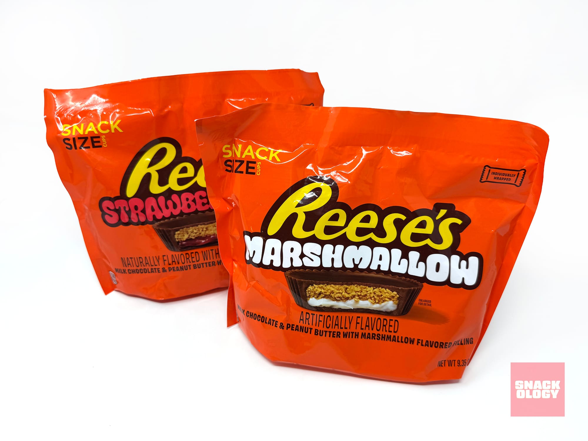 Reese’s Marshmallow Snack Size Peanut Butter Cups and Reese’s Strawberry PB&J Snack Size Peanut Butter Cups