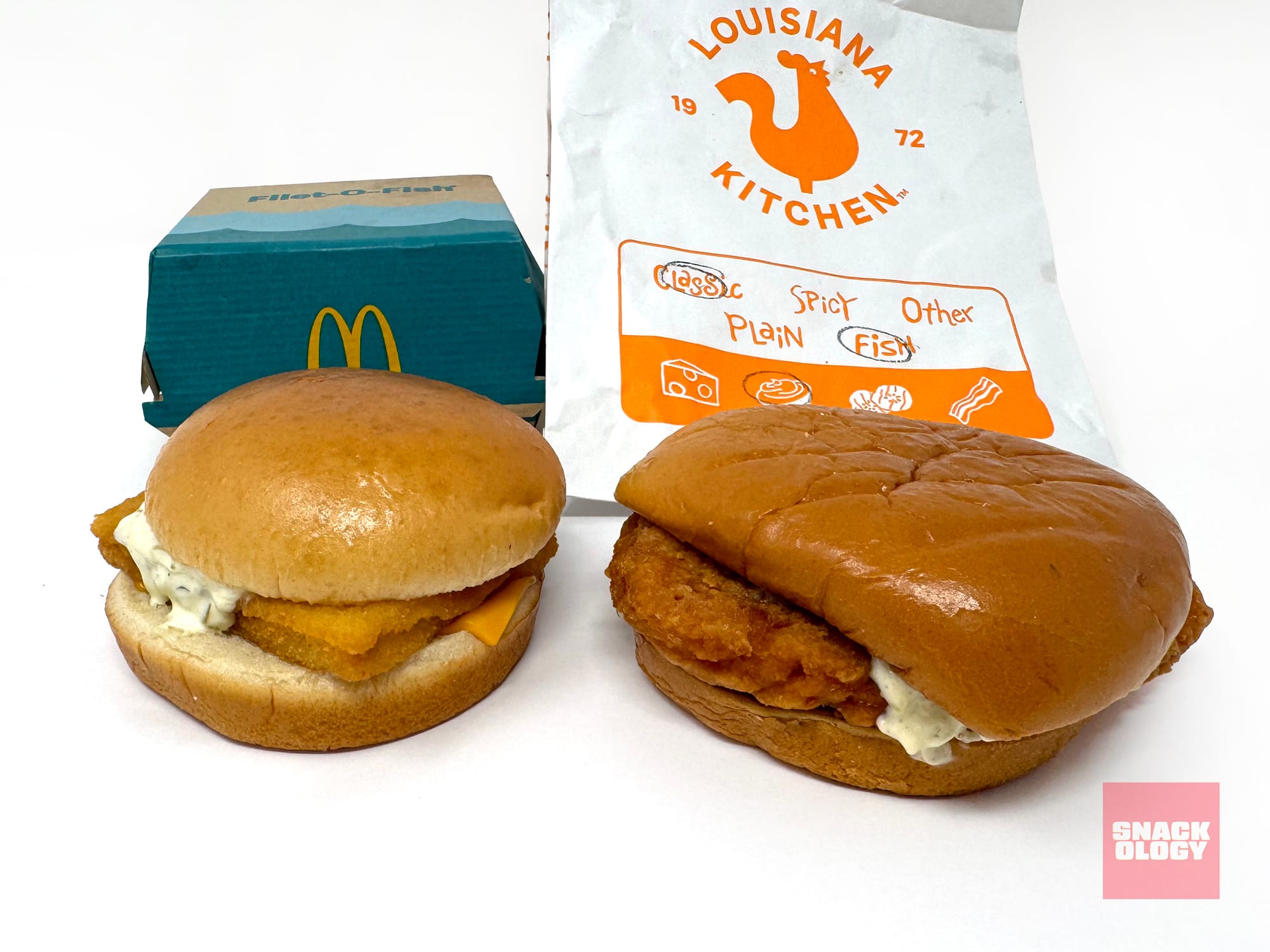 McDonald’s’ Filet-O-Fish and Popeye’s Classic Flounder Fish Sandwich