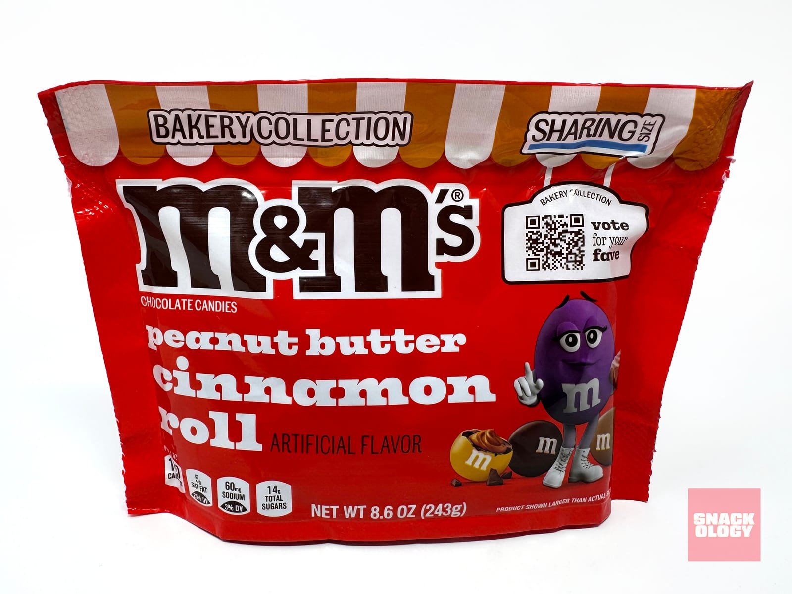 M&M’s Peanut Butter Cinnamon Roll